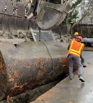Old commercial tank excavation and removal